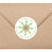 Weihnachten Moderne Niedliche Rücksendeadresse Sch Runder Aufkleber