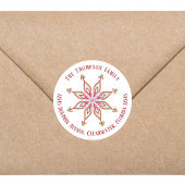 Weihnachten Moderne Niedliche Rücksendeadresse Sch Runder Aufkleber