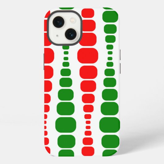 Weihnachten Moderne Rechtecke iPhone Hülle (Rückseite)