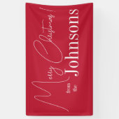 Weihnachten Moderne Rote Familie Banner (Vertikal)