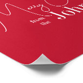 Weihnachten Moderne Rote Familie Poster (Ecke)