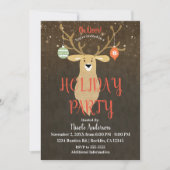 Weihnachten Moderne Rustikale Winterfest im Hirsch Einladung (Vorderseite)