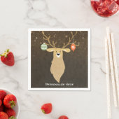 Weihnachten Moderne Rustikale Winterfest im Hirsch Serviette (Beispiel)