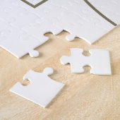 Weihnachten | Moderne, schicke weiße Bronzetöne Puzzle (Seite)