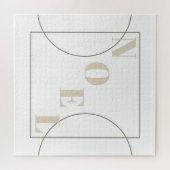 Weihnachten | Moderne, schicke weiße Bronzetöne Puzzle (Horizontal)