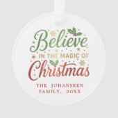 Weihnachten Moderne Skripte rot und grün Typografi Ornament (Vorderseite)