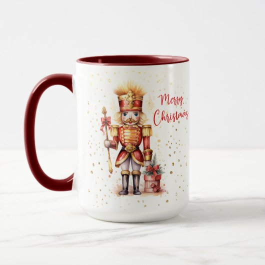 Weihnachten Moderner Eleganter Nutcracker Urlaub Tasse (Links)