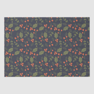 Weihnachten Moderner Feiertag Foliage Holly Botani Seidenpapier