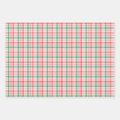 Weihnachten Moderner Minimalist Polka Dot und Karo Geschenkpapier Set (Vorderseite 3)