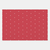 Weihnachten Moderner Minimalist Polka Dot und Karo Geschenkpapier Set (Vorderseite 2)