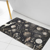 Weihnachten Modernes Elegantes Schwarzes Festival Badematte