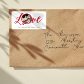 Weihnachten Modernes Foto Kalligrafie Einfach Nied Adressaufkleber