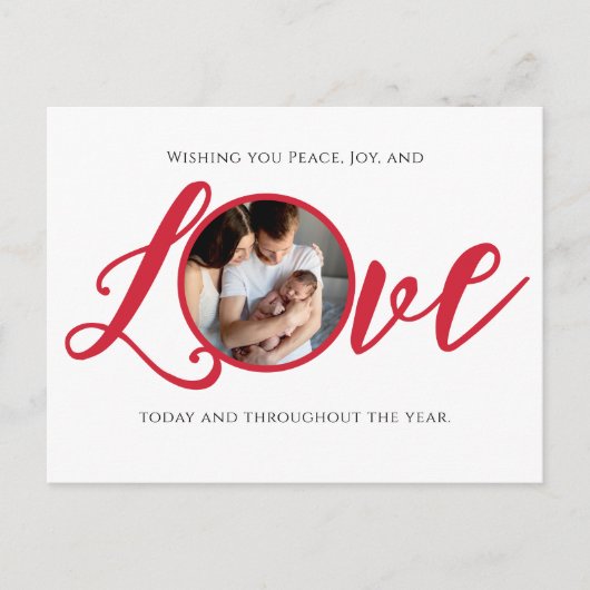 Weihnachten Modernes Foto Kalligrafie Script Liebe (Vorderseite)