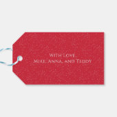 Weihnachten Modernes Foto Kalligrafie Script Liebe Geschenkanhänger (Rückseite Horizontal)