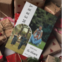 Weihnachten Modernes frohes Foto Personalisiert