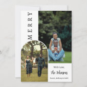 Weihnachten Modernes frohes Foto Personalisiert Karte (Vorderseite)