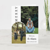 Weihnachten Modernes frohes Foto Personalisiert Karte (Vorderseite)