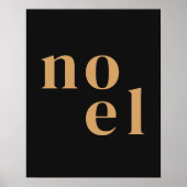 Weihnachten | Modernes Gold Stilvolle Minimalistis Poster (Vorne)