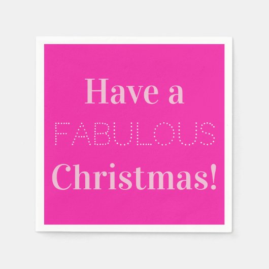 Weihnachten Modernes rosa Party Serviette (Vorderseite)