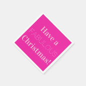 Weihnachten Modernes rosa Party Serviette (Ecke)