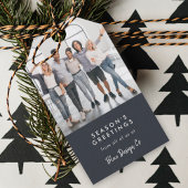 Weihnachten | Modernes, stilvolles Team Foto Geschenkanhänger