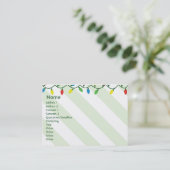 Weihnachten - mollig visitenkarte (Stehend Vorderseite)