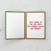 Weihnachten Mona Lisa mit Weihnachtsmannmütze (Innenseite)