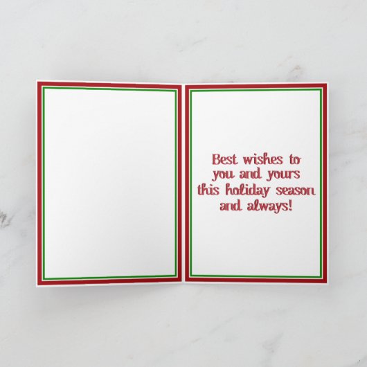 Weihnachten Mona Lisa mit Weihnachtsmannmütze (Innenseite)