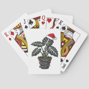  Weihnachten Monstera Deliciosa Split Blatt Tropis Spielkarten