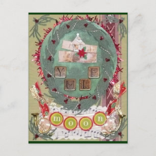 Weihnachten Moon Postkarte
