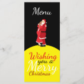 Weihnachten Moon wünscht Ihnen ein frohes Weihnach Menükarte (Vorderseite)