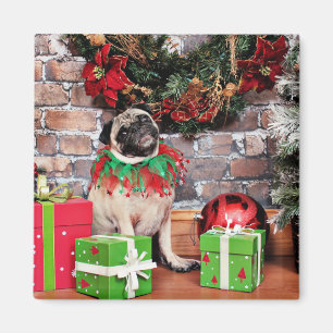 Weihnachten - Mops - Lilie Lou Magnet