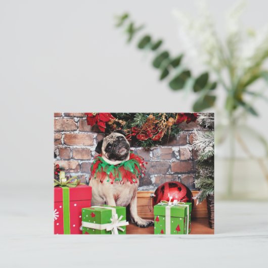 Weihnachten - Mops - Lily Lou (Stehend Vorderseite)