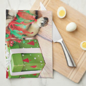 Weihnachten - Mops - Spencer Küchentuch (Viertel Falte)