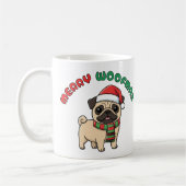 Weihnachten Mops Tasse: Frohe Weihnachten Kaffeetasse