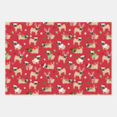 Weihnachten-Möpsen Geschenkpapier Set (Vorderseite 2)