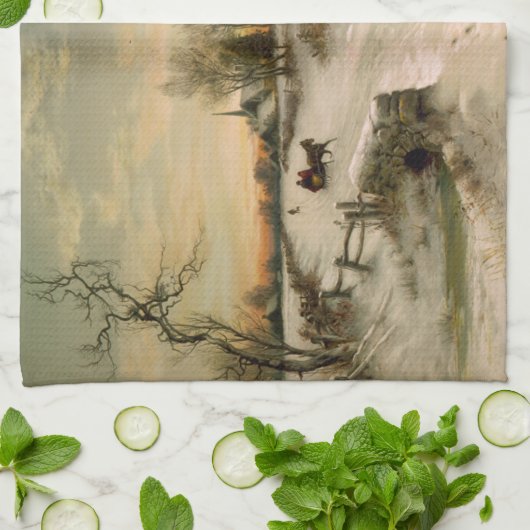 Weihnachten Morgens Handtuch (Gefaltet)