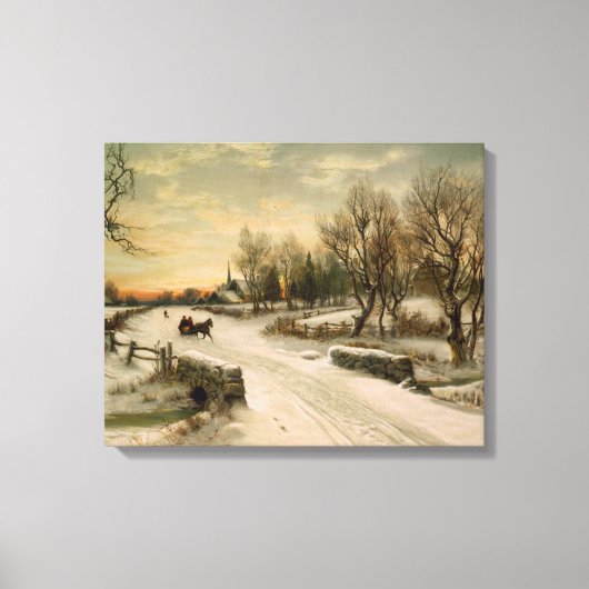Weihnachten Morgens Leinwanddruck (Vorderseite)