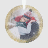 Weihnachten Mr. and Mrs. Glitzer Wreath Foto Ornament (Rückseite)