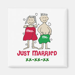 Weihnachten Mr. Just Married Magnet