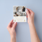 Weihnachten,mr mrs 4 Fotos sammeln Goldkarte Flyer (Gruppe)