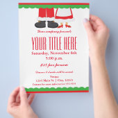 Weihnachten Mr. & Mrs. Santa Event Flyer Poster (Hand)