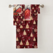 Weihnachten Mr. und Mrs. Claus Badtuch Badhandtuch Set (Insitu)