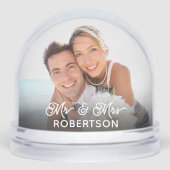 Weihnachten - Mr. und Mrs. Wedding Foto Schneekugeln (Vorderseite)