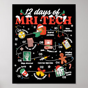 Weihnachten Mri Tech 12 Tage des Mri-Technikers Ne Poster