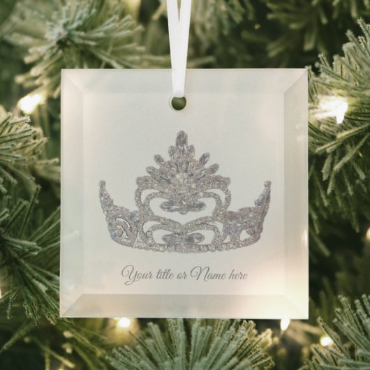 Weihnachten Mrs. America-like Crown Glass Ornament (Insitu)