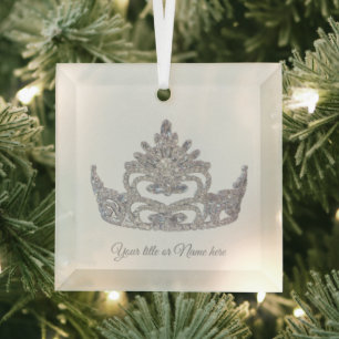 Weihnachten Mrs. America-like Crown Glass Ornament Aus Glas