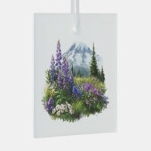 Weihnachten Mt. Rainier Glass Ornament Aus Glas (Vorderseite Rechts)