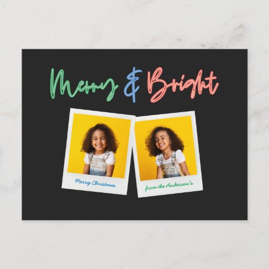 Weihnachten Multi-Foto hell modern bunt Nebel (Vorderseite)