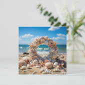 Weihnachten Muscheln Starfish Coral Pearls Karte (Stehend Vorderseite)